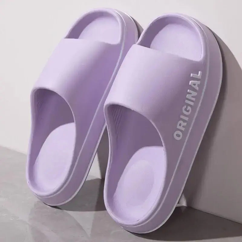  Thick Feslishoet Women Letter Slippers Beach Slides Solid Color Mens Thick