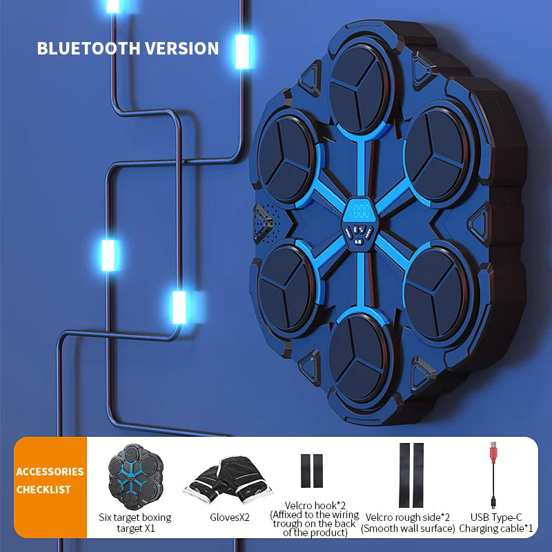 Smart Bluetooth Music Boxing Machine,Decompression,Fighting Fitness Home Boxing Wall Target Boxing Trainer Boxing Accessories Ponerait Benzhou Store