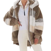 Women's Oversized Plush Pocket Jacket - Warm & Stylish Winter Essential 2023