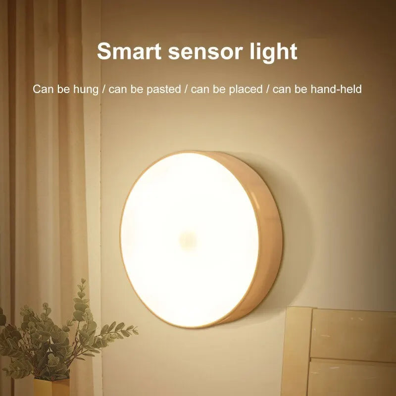 LED Smart Human Body Sensor Night Lamp Emergency Automatic Lighting USB Charging Wireless Magentic Suction Use Night Light ggbingo Official Store