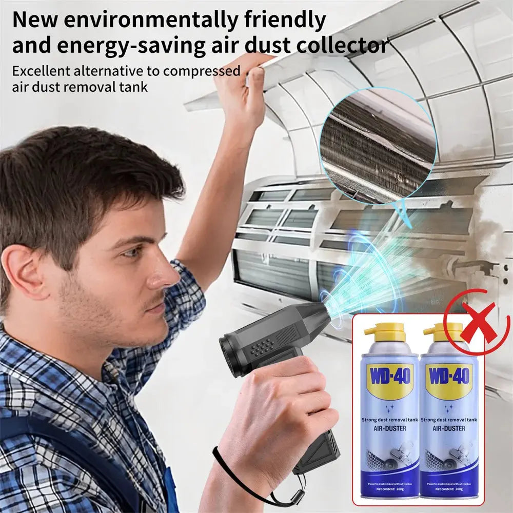 Potente ventilador turbo jet soplador de aire 130000RPM 52M/S portátil Tipo-C
