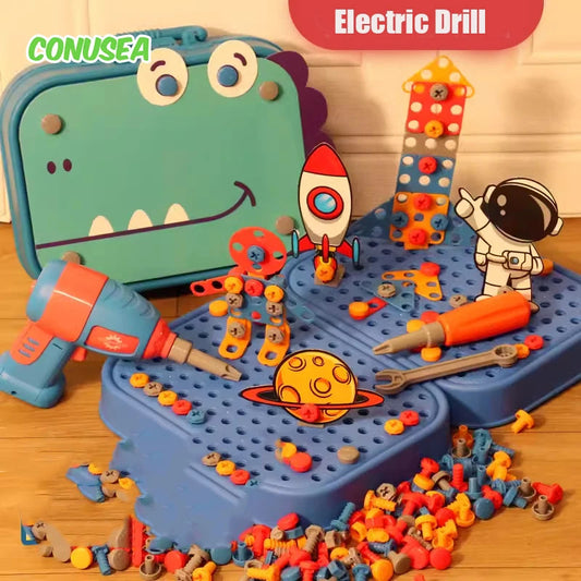 Power Play: Kid-Friendly Electric Drill Toy for Little Builders! Stone's Store