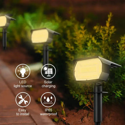 1/2/4PCS Solar Spot Light 68/72 LED Outdoor Garden Solar Landscape