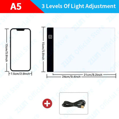 A3/A4/A5 3-Level Dimming Led Drawing Copy Pad Board Children's Toy AliExpress