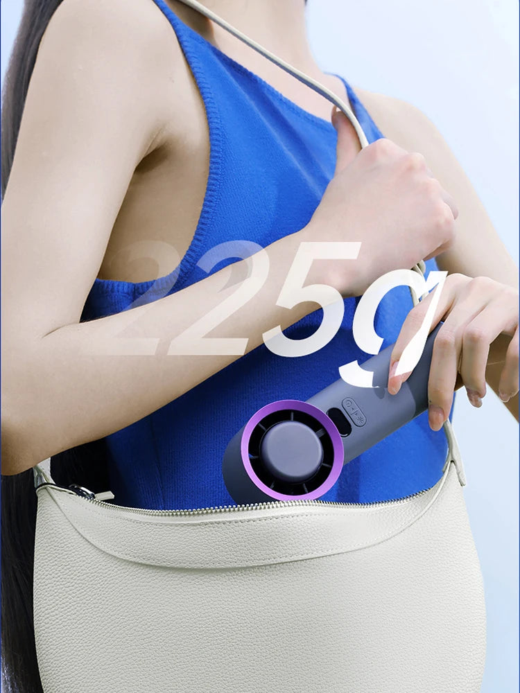 Ventilador portátil KINSCOTER de mano con turbina, 100 velocidades de viento ajustables, mini ventilador personal, funciona con pilas, ventilador eléctrico para pestañas