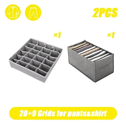 Organizador de ropa para armarios, pantalones, vaqueros, caja de almacenamiento, organizador de armario