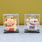 Solar Waving Lucky Cat: Eco-Friendly Maneki Neko for Home and Office Good Fortune ACCHAMP Store