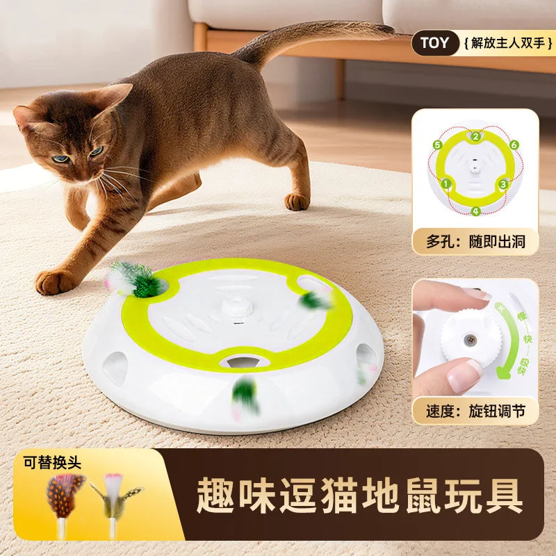 WhiskerWhirl™ – Automatic Cat Teaser & Stress Reliever