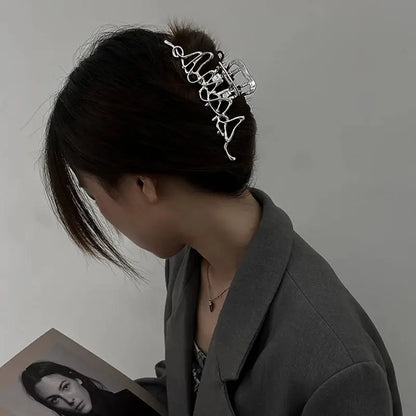 Hair clip, ART839, gold color Scarlet Chaos