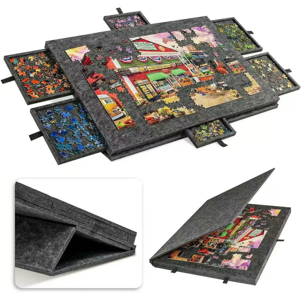 PuzzleNest™ Tilting Board 🧩 — Portable Play with Smart Storage