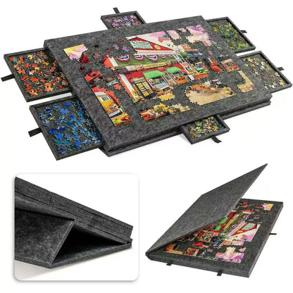 PuzzleNest™ Tilting Board 🧩 — Portable Play with Smart Storage
