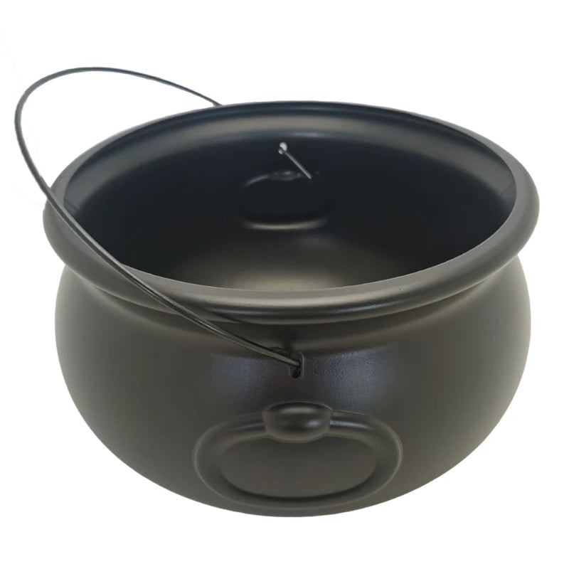 Oversized Witches Cauldron Kettle Candy Container 12" Sweets Bowl Bucket Halloween Party Accessories and Decoration
