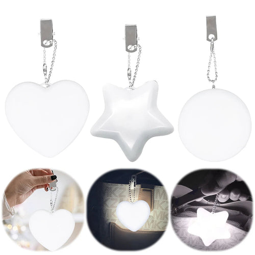 1/2/3PCS LED Purse Light Decorative Heart Star Night Light Touch Sensor Handbag Light Christmas Birthday Gifts for Women Girls Oversea Local Store