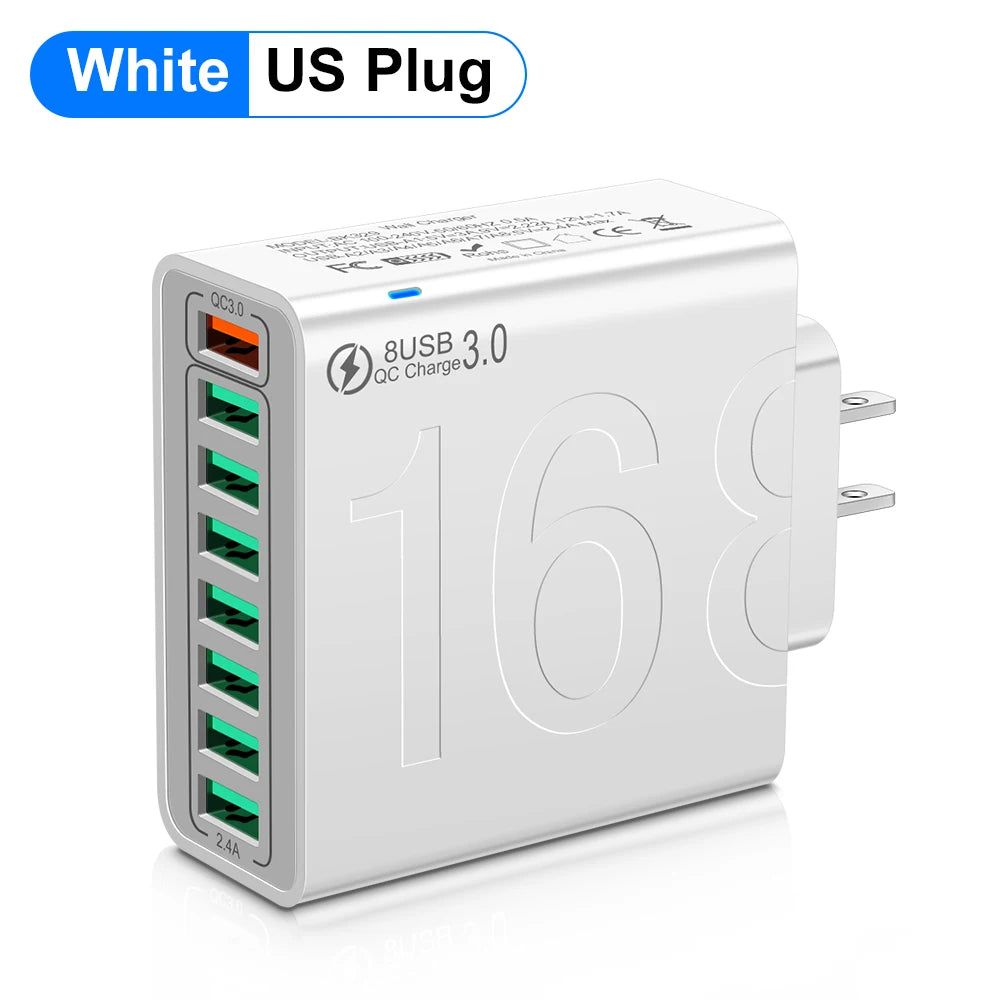 ChargeCore™ 8-Port Hub ⚡ — Fast Power for All Devices