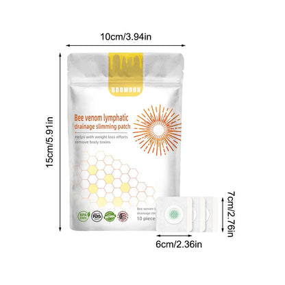 7/10Pcs Bee Venom Patches Fat Burning Anti-Swelling Slimming Patch Detox Abdominal Bee Venom Patches for Men Women Body Shaping