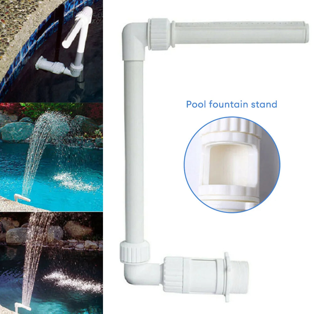 Swimming Pool Waterfall Fountain Kit PVC Feature Water Spay Pools Spa Decorations Easy Install Swimming Pool Accessories