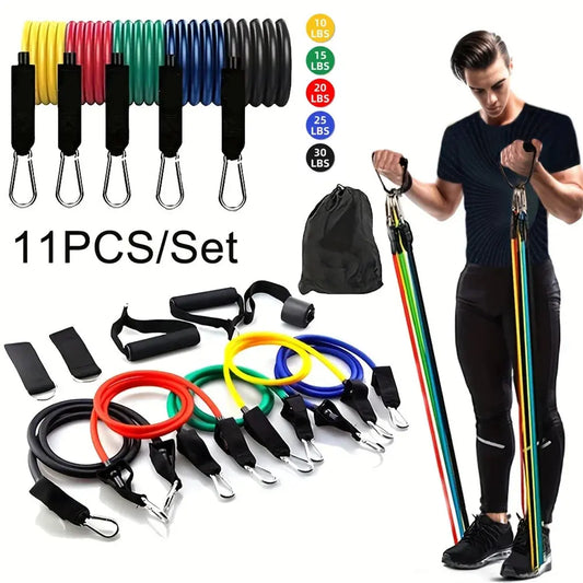 11pcs/Set Pull Rope, Resistance Bands, Portable Fitness Equipment,