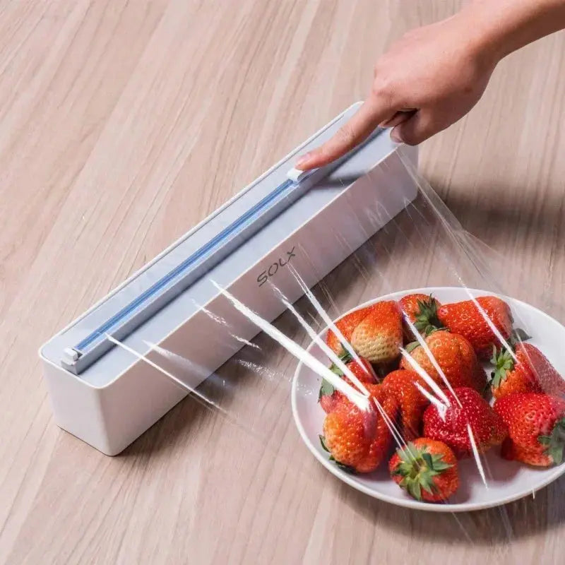Wall Cling Film Cutter Dispenser Magnetic Wrap Food Stretch Film Roll