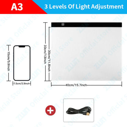 A3/A4/A5 3-Level Dimming Led Drawing Copy Pad Board Children's Toy AliExpress