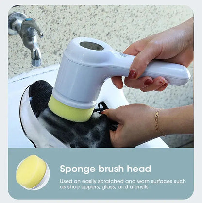 Electric Spin Scrubber, Bathroom Cordless Cleaning Brush Power Scrubber with 5 Replaceable Brush Heads, Electric Cleaning Brush Stone's Store