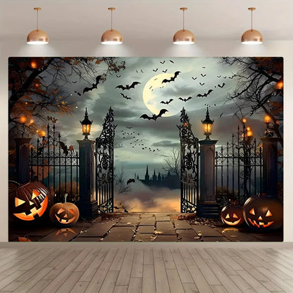 1pc country old house banner, suitable for Halloween parties, indoor and outdoor decoration, theme parties, anniversaries.