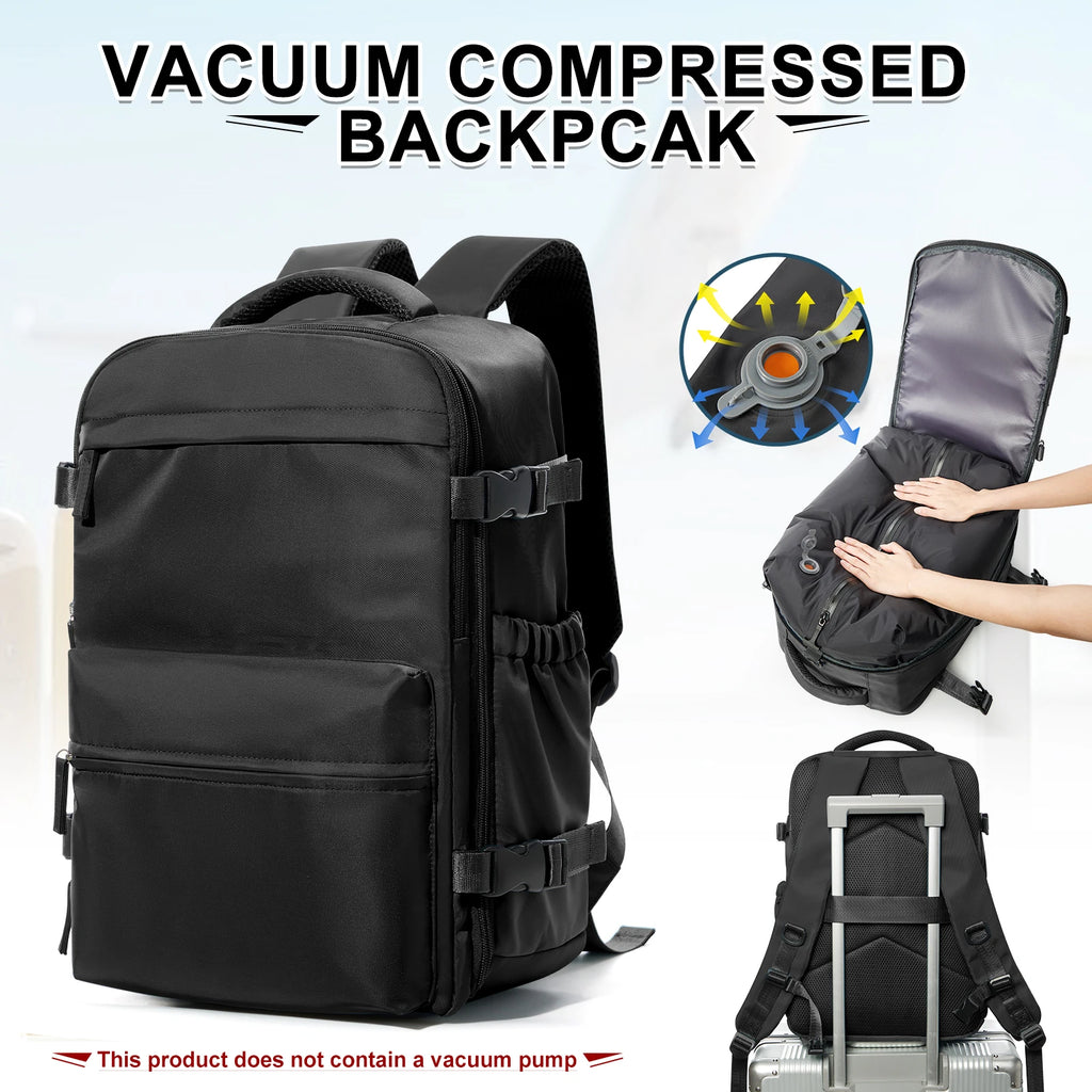 Mochila de viaje para cabina de avión Ryanair 40x20x25, mochila de compresión al vacío, mochila para mujer y hombre, bolso de mano para portátil de negocios
