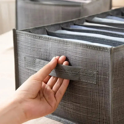 Organizador de ropa para armarios, pantalones, vaqueros, caja de almacenamiento, organizador de armario