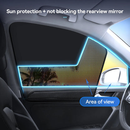 Magnetic Car Window Shades Universal Duplex Car Priavcy Curtains Summer Protective Window Shade for Car Camping Napping Sleeping