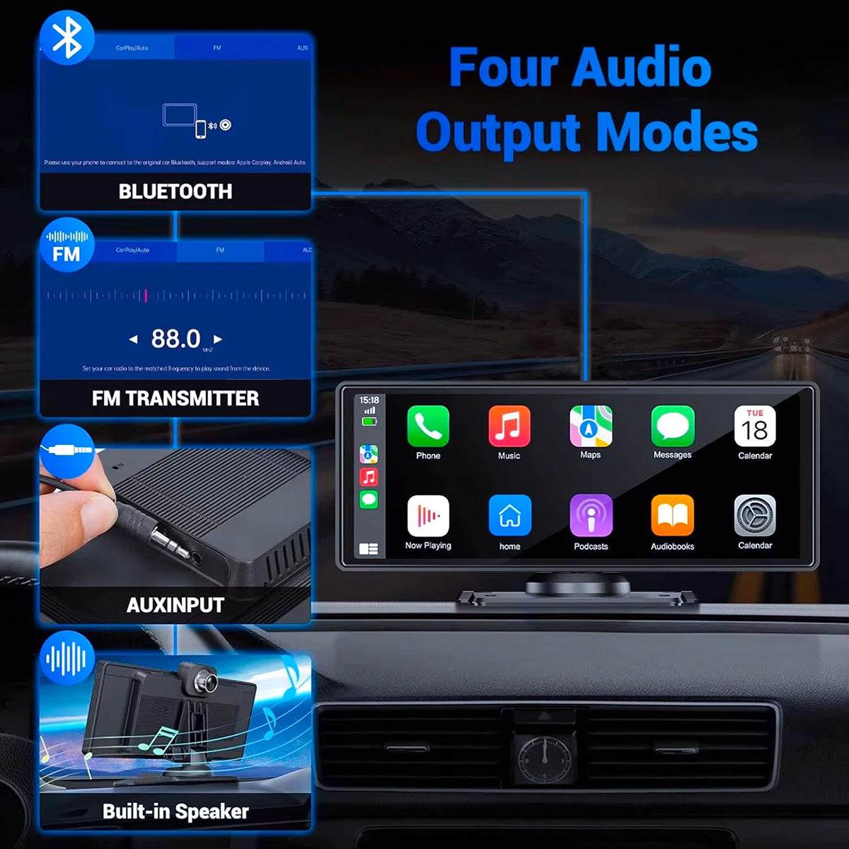 DriveSync™ 10” Wireless CarPlay 🚗📱 Big Screen. Smart Drive.