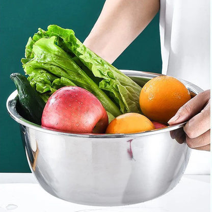 3 In 1 Stainless Steel Vegetable Slicer Cutter Multifunctional Strainer for Washing and Slicing Fruits, Vegetable Kitchen Gadget