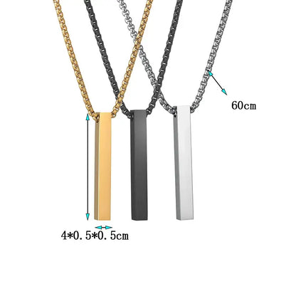 Atoztide New Engraved Date Necklaces Name for Women Stainless Steel