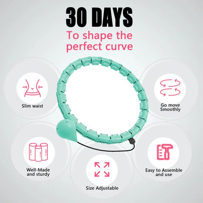 Weighted Hula Hoop Weight Loss 2 in 1 Adjustable with Detachable Knots Jojonice Sport Store