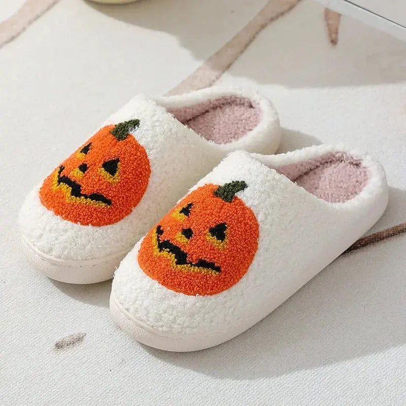 Cozy Halloween House Shoes Halloween Style Winter Cotton Slippers with