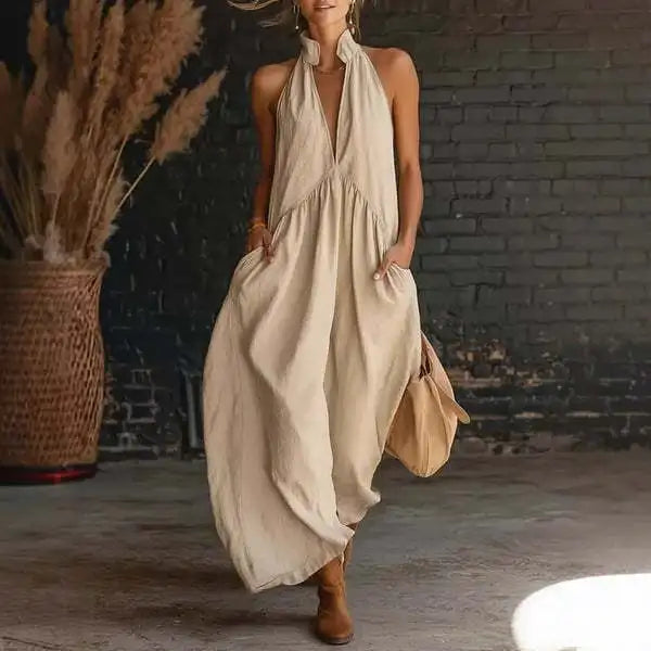 BreezeFlow™ Maxi Dress 🌸✨ — Loose Fit Comfort with Pockets