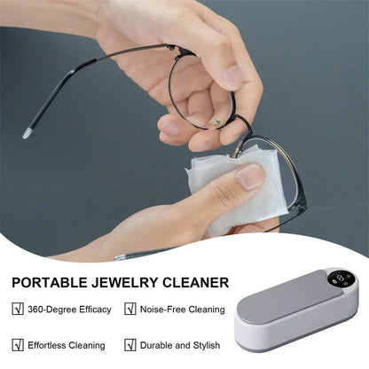 Portable Household Cleaning Machine, 450ml Clean Pod Ultrasonic Cleaner, Jewelry Cleaner Machine for Ring, Glasses, Makeup Brush Stone's Store