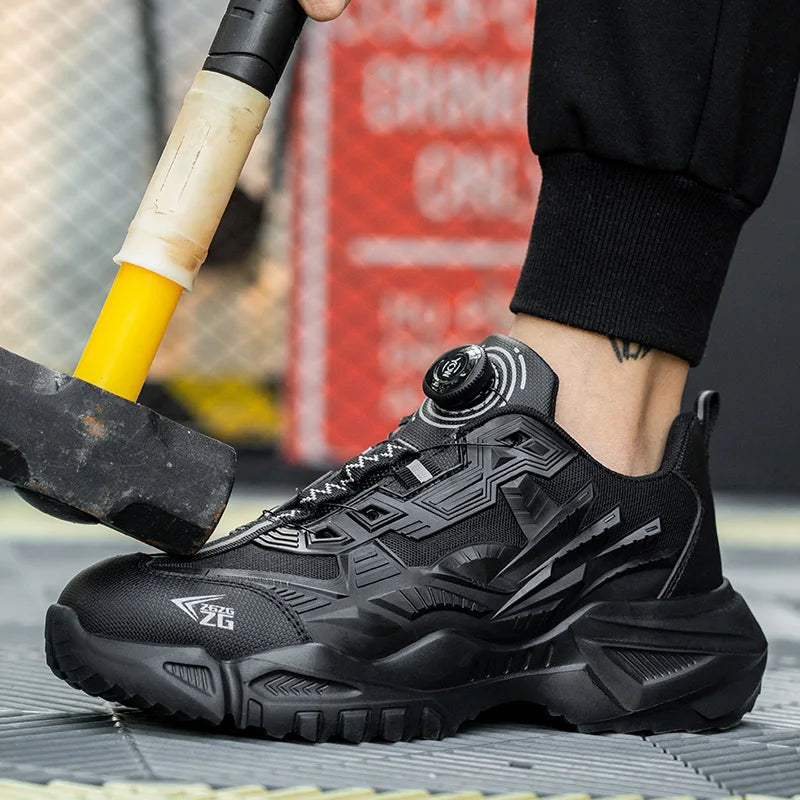 SteadyGuard™: Ultimate Steel Toe Safety with Easy-On Comfort! High quality safety shoe Store