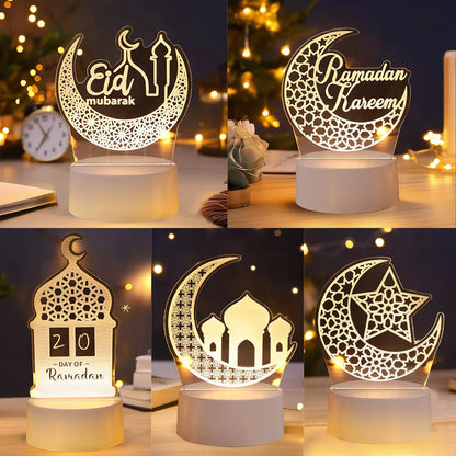 Lampe LED 3D Eid Mubarak Stone's Store