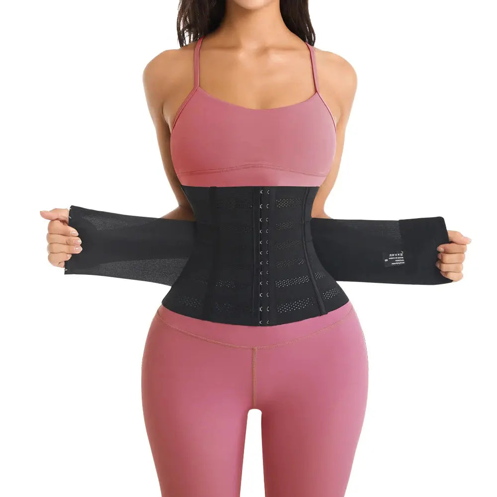 High Elastic Belly Band Men And Women Sports Fitness Tummy Slimming Shaping Postpartum Body Mesh Breathable Waistband Women MISTHIN Official Store