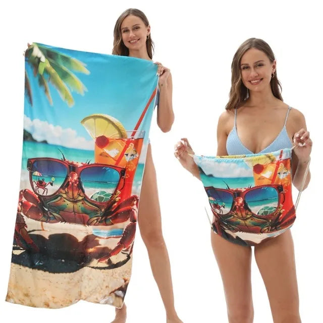 BeachFlip Towel Bag Carry All Beach Organizer For Towel Sunscreen And Essentials