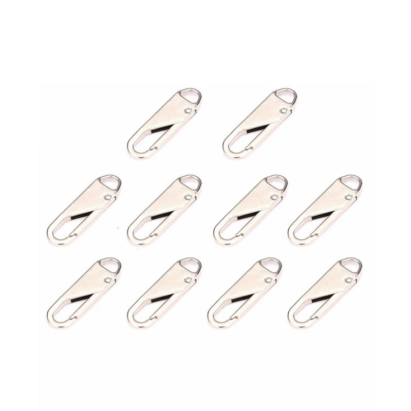 10 Pcs Zipper Slider Puller Instant Zipper Repair Bag Replacement Bad Buckle Travel Bag Suitcase Zipper Head DIY Sewing Craft