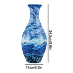 3D Puzzle Vase Blue and White Porcelain Design Made ABS Home