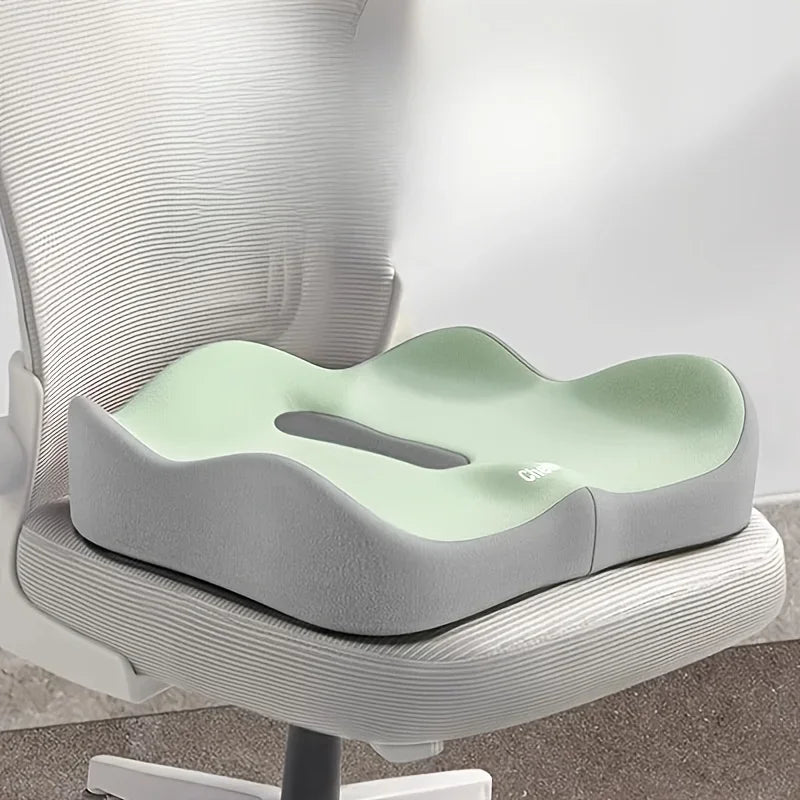 Ergonomic Office Seat Cushion】3-Zone Memory Foam Lumbar Support Pillow Breathable Posture Corrector for Car Office Wheelchair