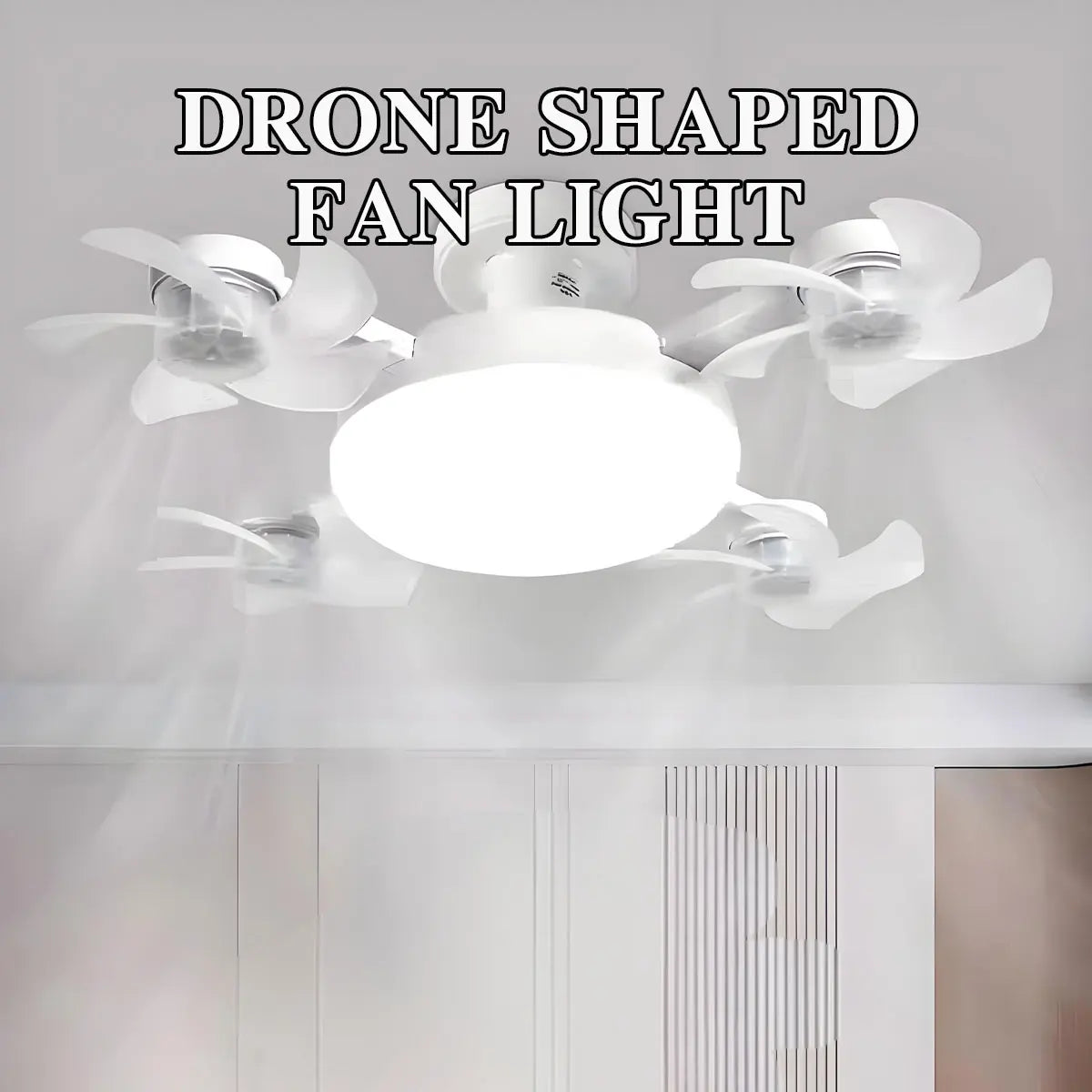 DroneBreeze™ LED Fan 💡 — Modern Style, Silent Airflow