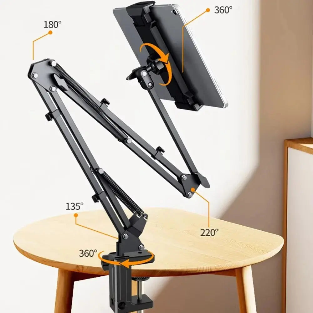 Soporte Universal para Tablet, Brazo Flexible Articulado Tipo Pinza