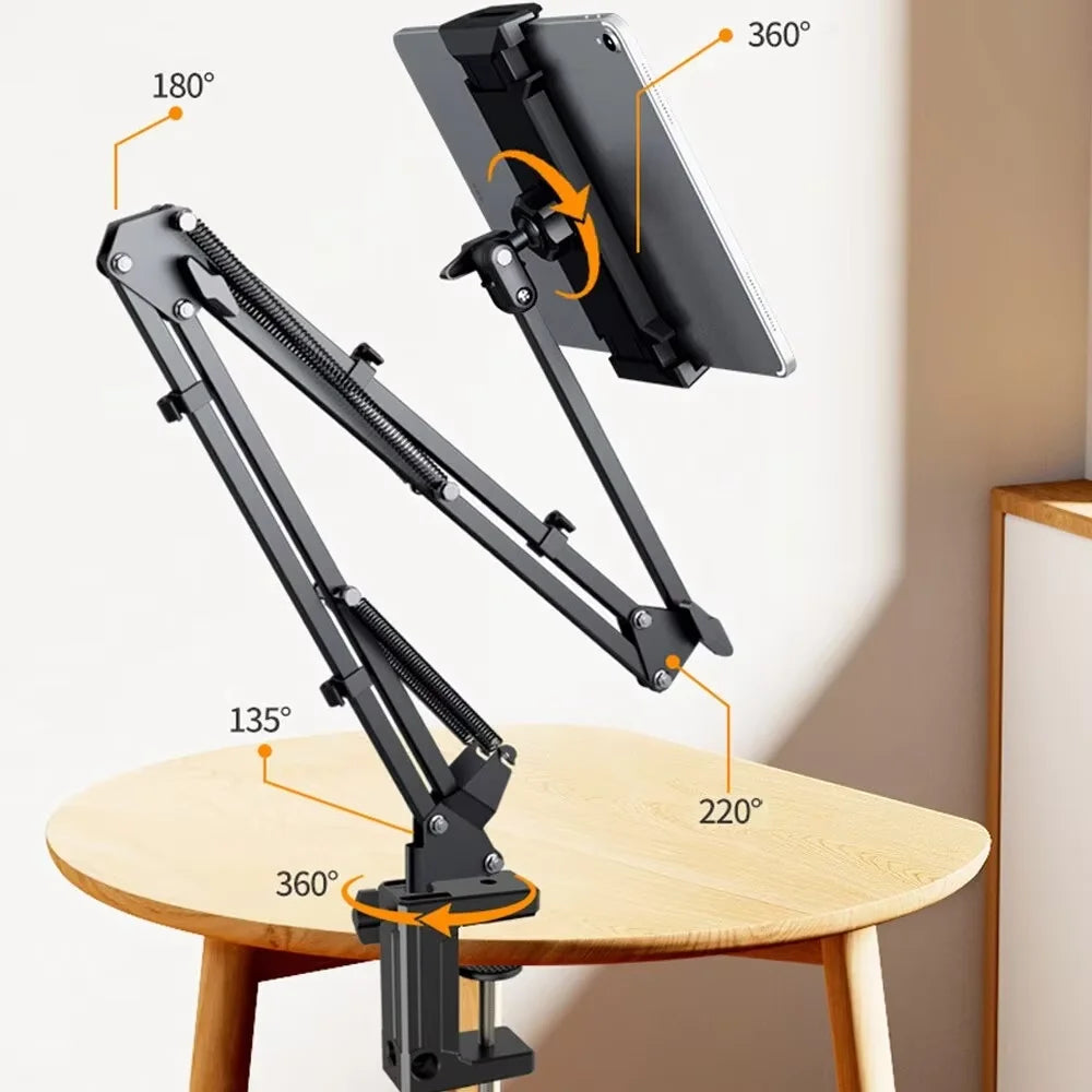 Universal Tablet Stand Clip Lazy Bracket Flexible Articulating
