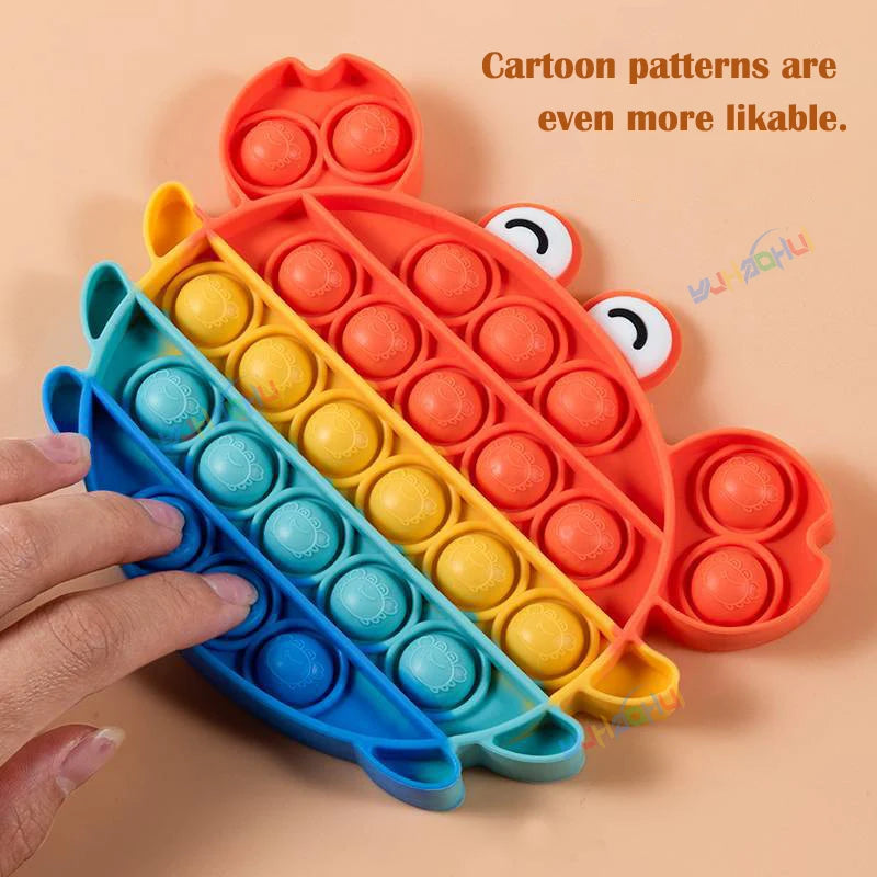 Rainbow Pop Push Bubblle Fidget Anti Stress Relief Toys for Adult Children Special Needs Sensory Toys Interactive Toys for Kids Stone's Store