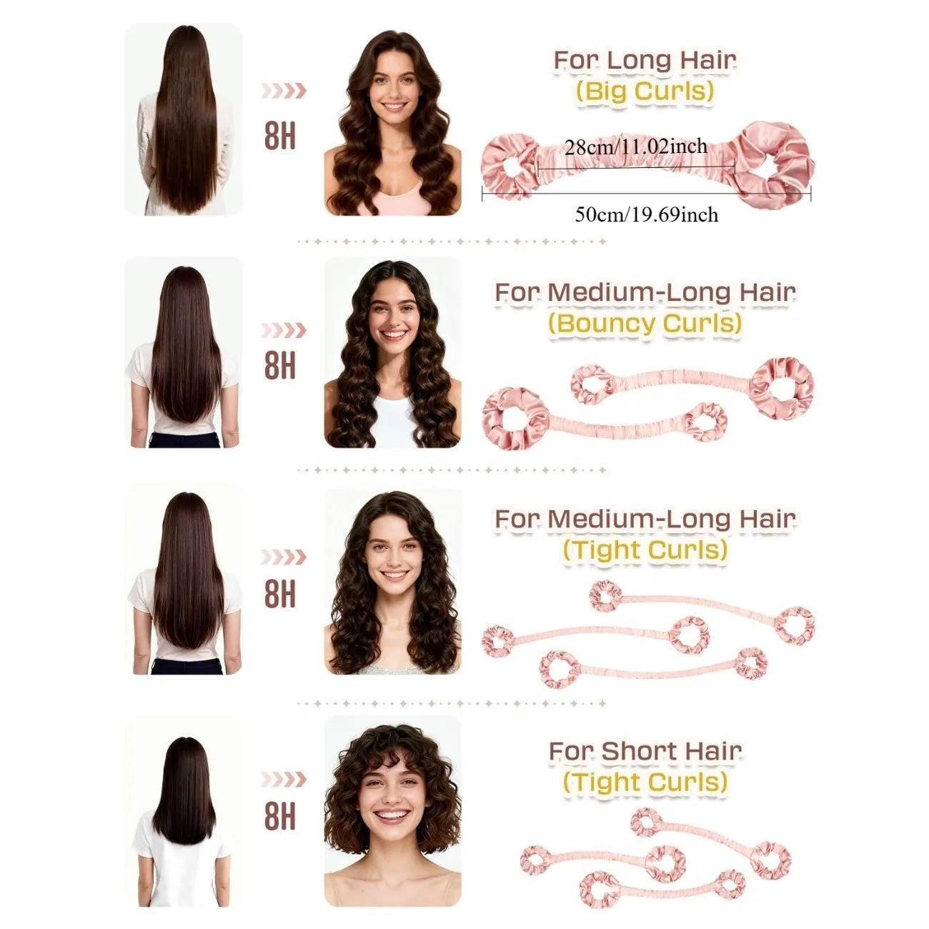OvernightGlow™ Curler 🌙 — Soft Satin, Perfect Morning Hair
