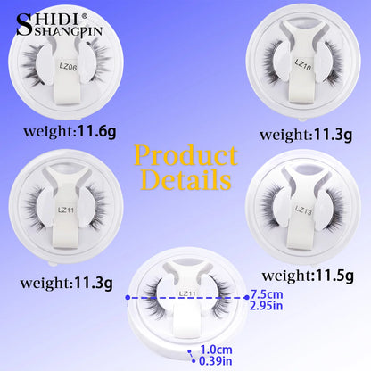 1 Pair Reusable Magnetic Eyelashes Tweezers Set Faux Mink Lashes Handmade 3D Natural False Eyelashes and Magnetic Tweezers Set