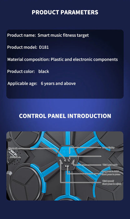 Smart Bluetooth Music Boxing Machine,Decompression,Fighting Fitness Home Boxing Wall Target Boxing Trainer Boxing Accessories Ponerait Benzhou Store