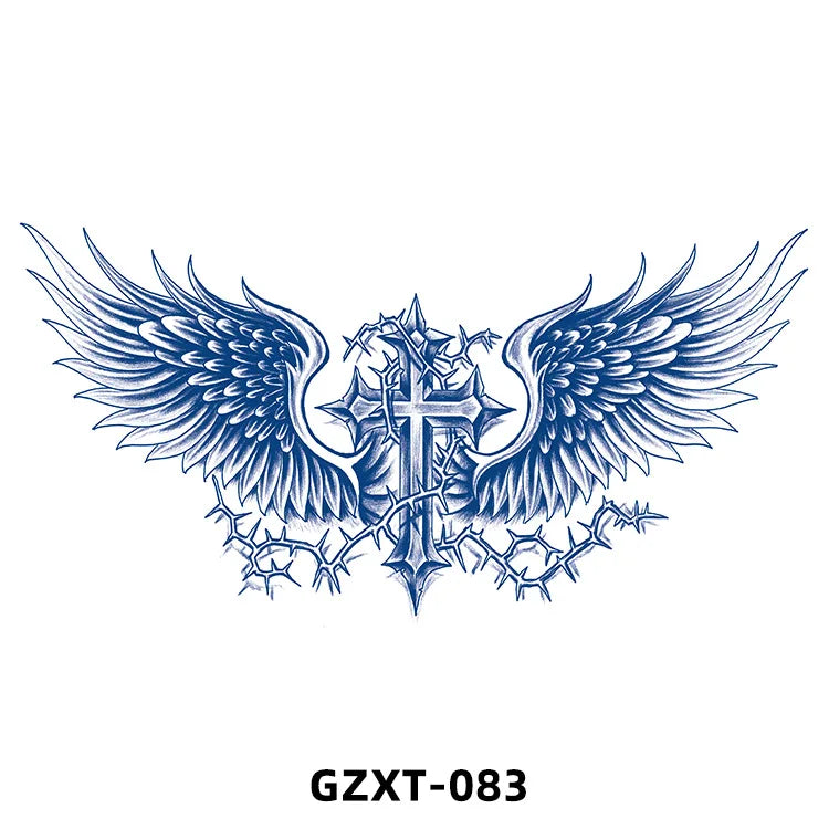New Wholesale Juice Chest Stickers Tattoo Herbal Semi-permanent Back Tatoo Wings Tattoo Stickpaper WAM-girl Store Store